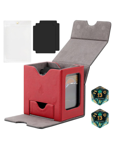 Caja de Barajas LASIEYO de Cuero PU con 2 Divisores y Dados