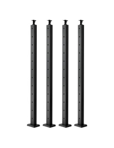 Poste Barandilla VEVOR 106,83x10x10cm Acero Inoxidable Negro