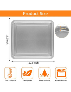 Bandeja de Acero Inoxidable para Freidora de Aire Emeril Lagasse 31.75x28.7 cm 2