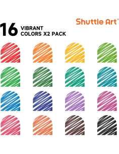 Marcadores de Pizarra Blanca Shuttle Art, Paquete de 32, Punta Fina 2