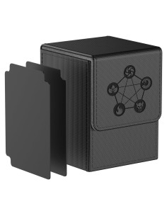 Caja de Deck MIXPOET para cartas MTG - Negro, 150 cartas