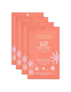 Mascarilla Facial Iluminadora Vitamin C Glow Baby Pacifica 4-Pack