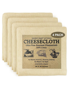 Tela de Queso Ultra Fina 100% Algodón Regency Wraps 4 Pzas