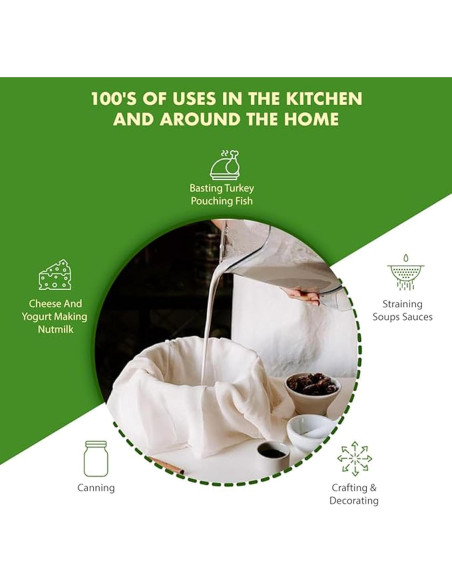 Tela de Queso Ultra Fina 100% Algodón Regency Wraps 4 Pzas