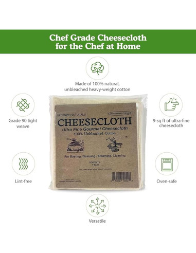 Tela de Queso Ultra Fina 100% Algodón Regency Wraps 4 Pzas