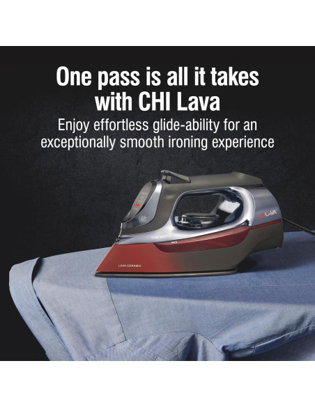 Plancha de Vapor CHI 1700W con Cable Retráctil 2.44m