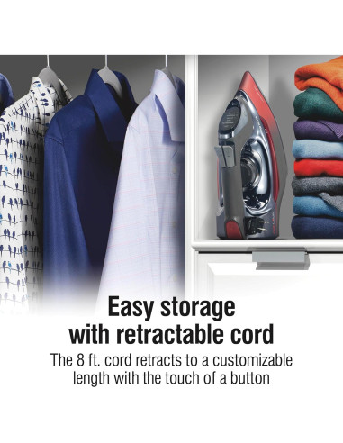 Plancha de Vapor CHI 1700W con Cable Retráctil 2.44m