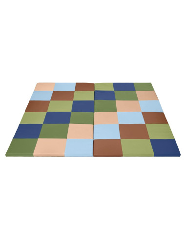 Alfombra de Actividad Plegable ECR4Kids Patchwork Tonos Tierra