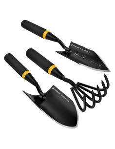 Juego de Herramientas de Jardinería Kemaier 3 en 1 - Acero Inoxidable