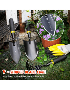 Juego de Herramientas de Jardinería Kemaier 3 en 1 - Acero Inoxidable 2