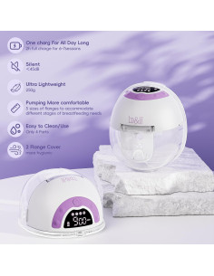 Extractor de Leche Eléctrico B&H S33 Manos Libres con Luz 2