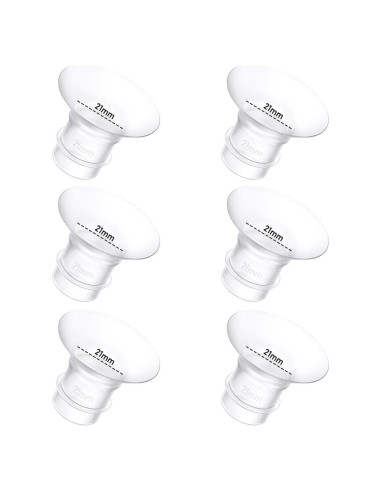 6 Piezas Inserto de Flange 21mm Silicona para Extractores de Leche