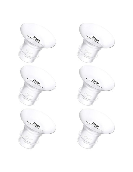 6 Piezas Inserto de Flange 21mm Silicona para Extractores de Leche
