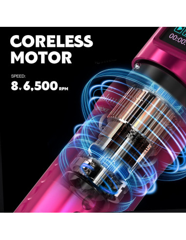 Pistola de Tatuaje Inalámbrica WORMHOLE PRO 7 Trazos Ajustables