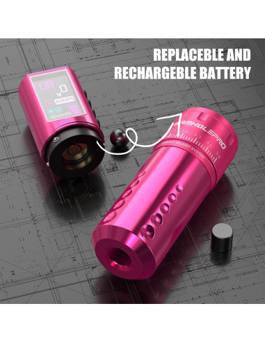 Pistola de Tatuaje Inalámbrica WORMHOLE PRO 7 Trazos Ajustables