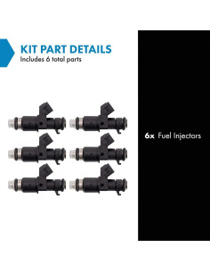 Conjunto de Inyectores de Combustible TRQ FIA60733 - 6 Piezas 2