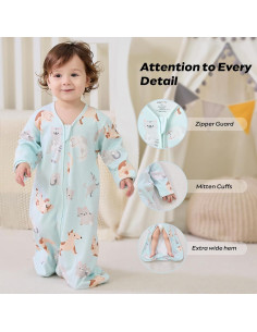 Saco de Sueño JELLYMONI Bebés 6-12 Meses 100% Algodón 2 Piezas 2