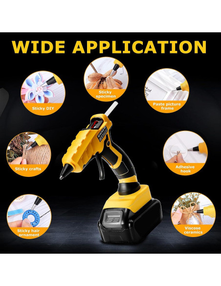 Pistola de Pegamento Caliente Inalámbrica RexLeLXB 50W Pistola de Pegamento Caliente Inalámbrica RexLeLXB 50W