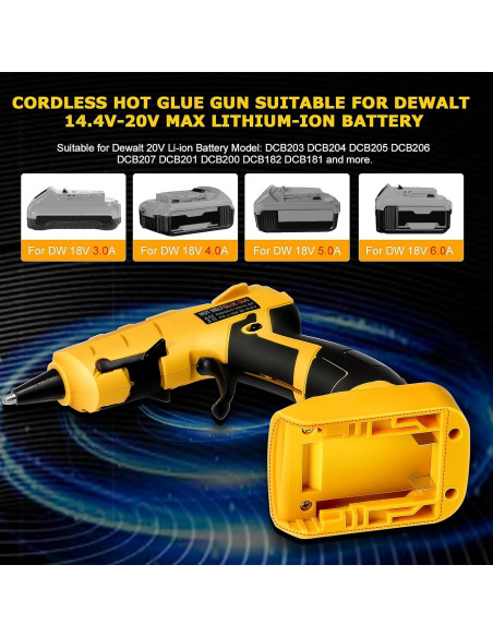 Pistola de Pegamento Caliente Inalámbrica RexLeLXB 50W Pistola de Pegamento Caliente Inalámbrica RexLeLXB 50W