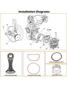 Kit de Biela y Pistón para Compresor Sunluway N038785 2