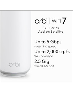 Satélite Adicional NETGEAR Orbi RBE370 WiFi 7 Doble Banda 185.8 m 2