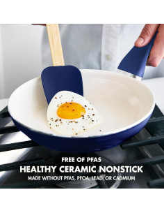 Juego de Sartén Antiadherente GreenPan Rio 20cm + Espátula Silicona 2