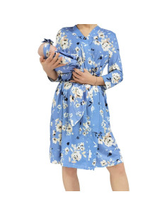 Conjunto de Bata de Maternidad SUFEINI con Manta y Diadema 2