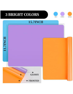 LEOBRO Tapetes de Silicona 3 PCS 39.9x29.7 cm Manualidades 2