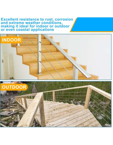 Tornillos de Swage Acero Inoxidable 200 Pzs para Barandilla