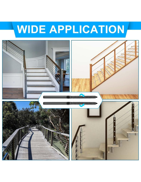 Tornillos de Swage Acero Inoxidable 200 Pzs para Barandilla