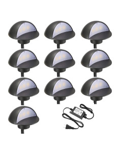 FVTLED Kit de 10 Luces LED Empotradas para Jardín