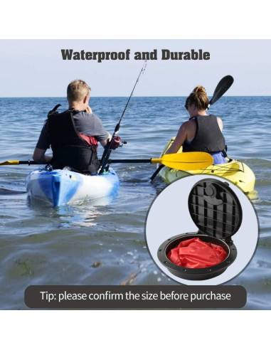 Kit de tapa de kayak Anndason 20 cm con bolsa impermeable