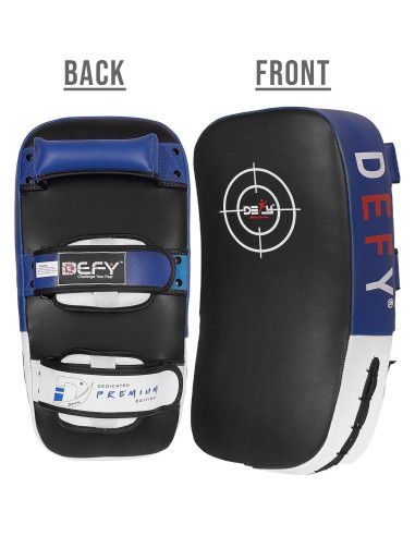 Defy Thai Pads de Cuero para Boxeo y Karate 37x19cm Azul