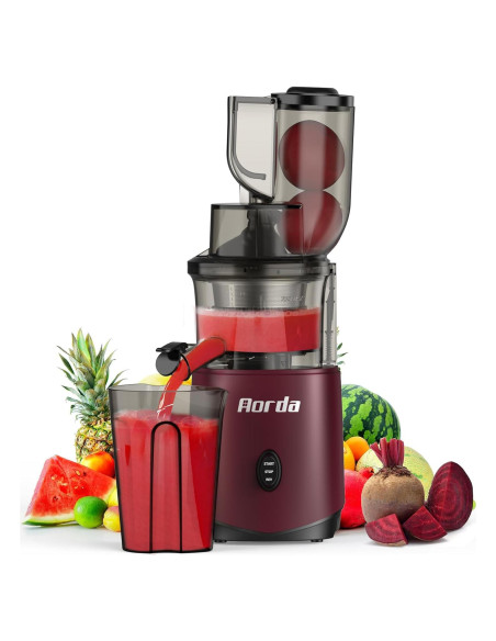 Exprimidor Masticador Aorda AR 200W Rojo para Frutas y Verduras