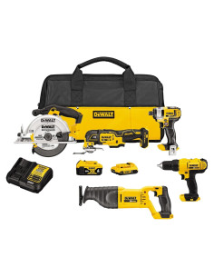 Kit de Herramientas Inalámbricas DEWALT 20V 5 Piezas