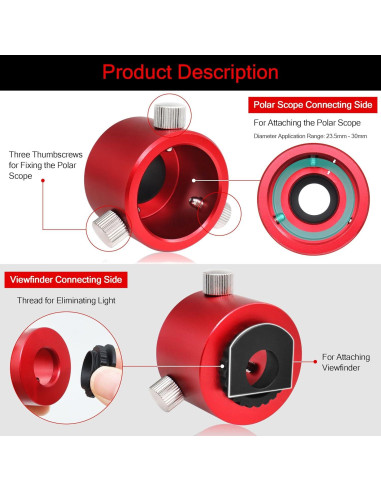 Adaptador de Metal Astromania para Visor Polar EQ-5