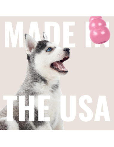 KONG Cachorro Juguete de Goma Natural Grande Rosa 26.5cm