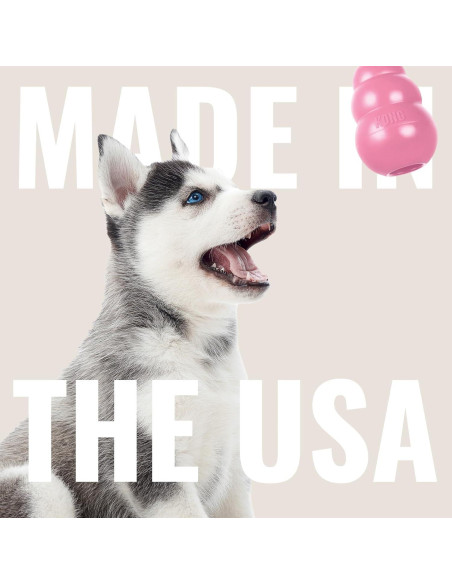 KONG Cachorro Juguete de Goma Natural Grande Rosa 26.5cm