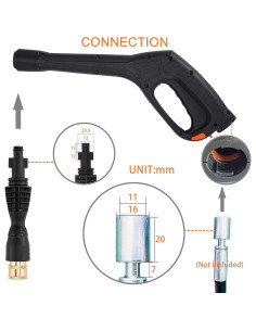 Kit Pistola Lavadora a Presión FIXFANS 5 Boquillas 2320 PSI 2
