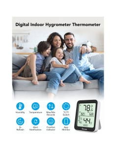 Higrómetro Termómetro Govee H5075 3 Paquete Bluetooth LCD 2