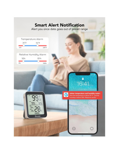 Higrómetro Termómetro Govee H5075 3 Paquete Bluetooth LCD