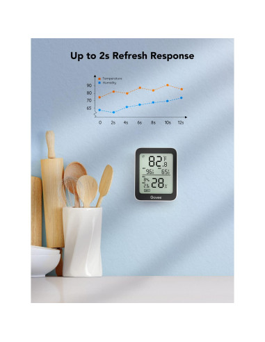 Higrómetro Termómetro Govee H5075 3 Paquete Bluetooth LCD