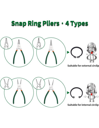 Alicates de Anillo de Snap SPEEDWOX 9" (22.3 cm) Precisión