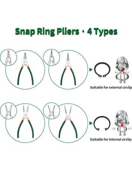Alicates de Anillo de Snap SPEEDWOX 9" (22.3 cm) Precisión