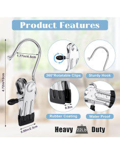 Ganchos para Botas Besslly - Clips de Acero Inoxidable (24 Unidades) 2