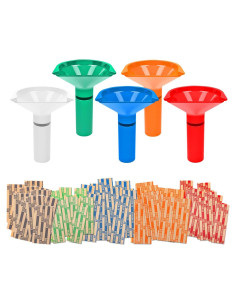 Juego de Tubos para Contar Monedas Budgetizer - 5 Tubos + 110 Envolturas