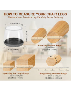 36 Protectores de Suelo Silicona Amrules para Patas de Sillas 2