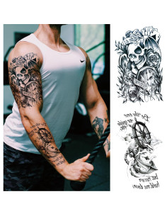 Tatuaje Temporal Pirata Realista Briyhose - 8 Hojas 21x14.8cm 2