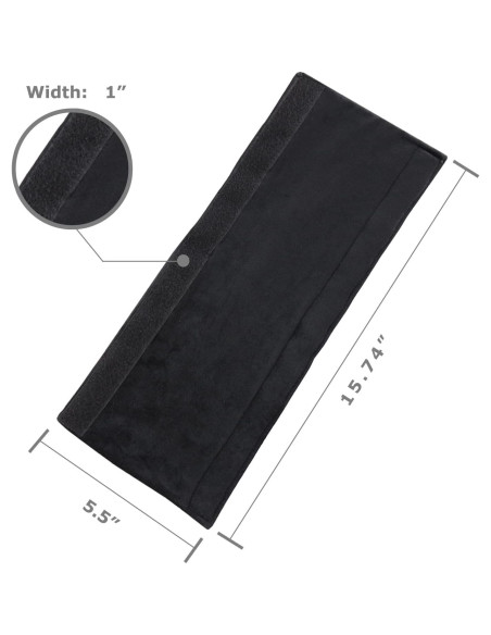 Cubiertas de Mango de Puerta de Refrigerador Daixers 3 Unidades Terciopelo Negro