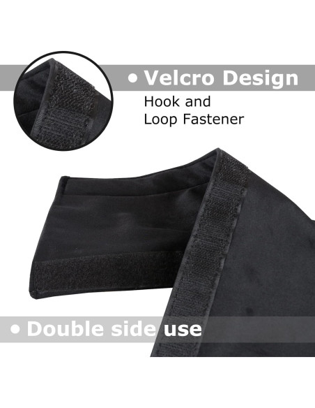 Cubiertas de Mango de Puerta de Refrigerador Daixers 3 Unidades Terciopelo Negro